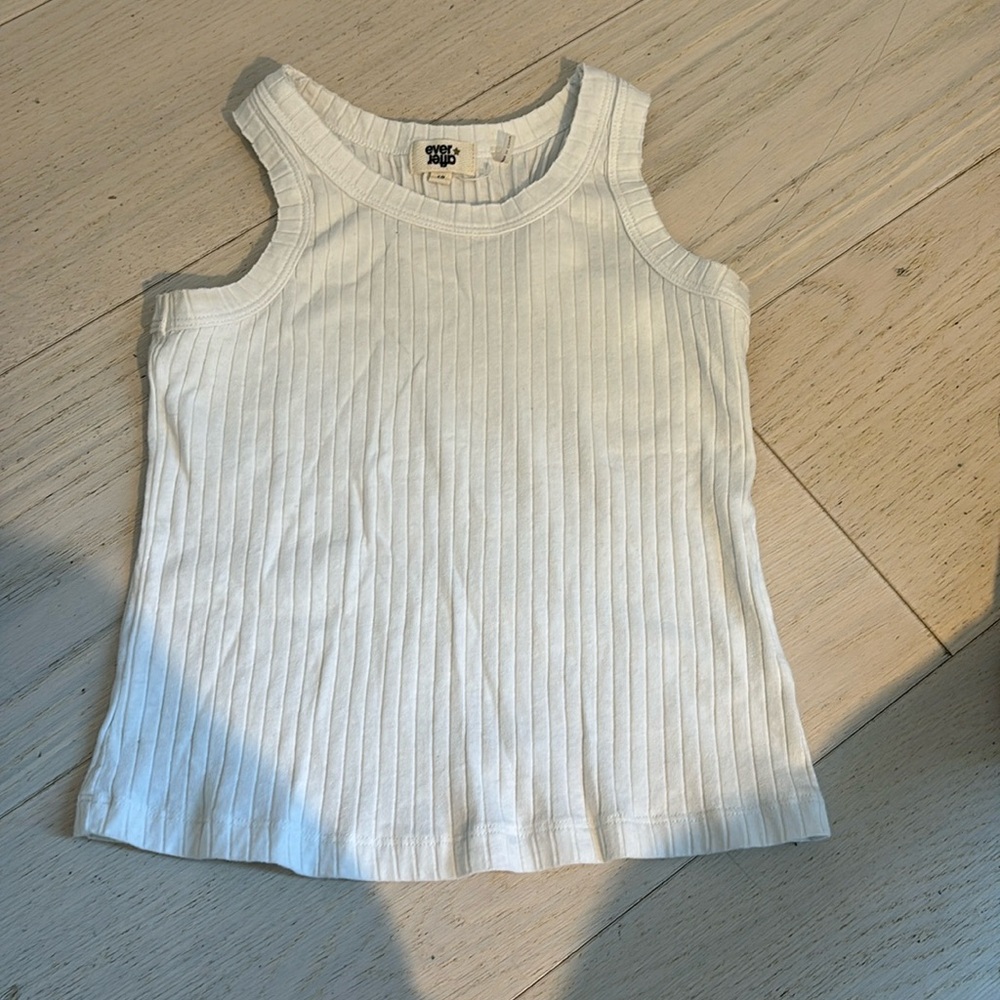 White ever after ribbed tank. Lightly used, worn once with no stains at all 💗💗